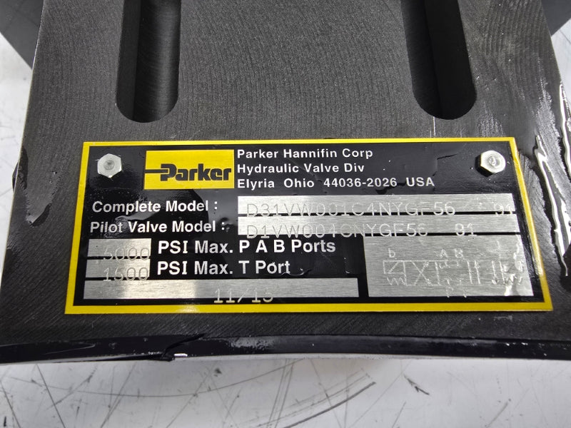 PARKER D31VW001C4NTGF56 110/120V .46-.52A 1500/5000PSI NSNP