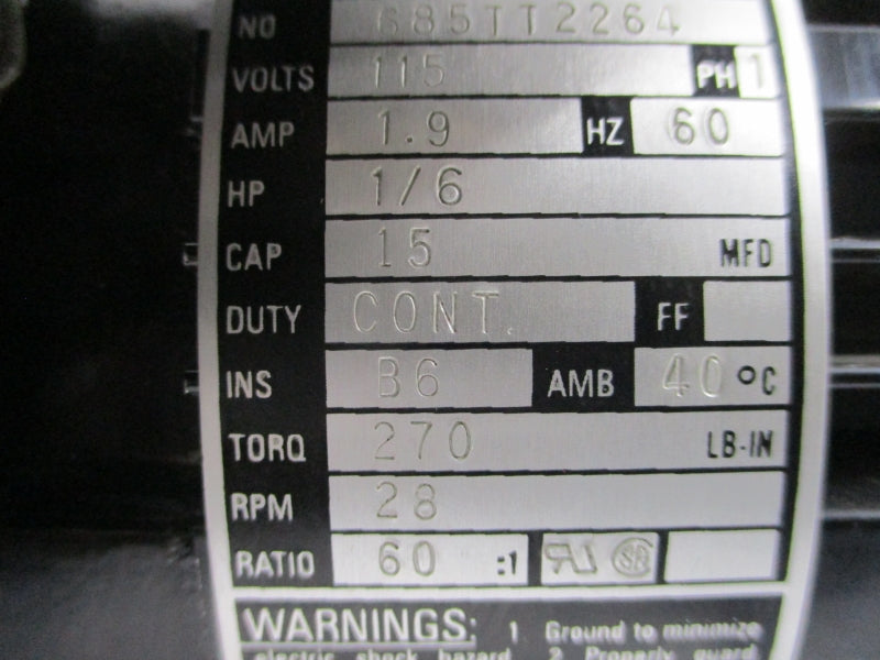BODINE ELECTRIC 42R5BFCI-E3 115V 1.9A NSNP