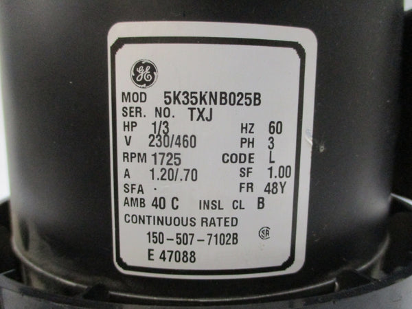 GENERAL ELECTRIC 5K35KNB025B 230/460V 1.20/.70A NSNP