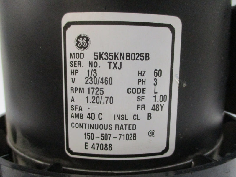 GENERAL ELECTRIC 5K35KNB025B 230/460V 1.20/.70A NSNP