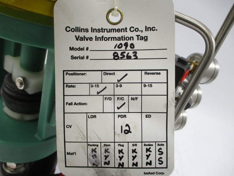 COLLINS INSTRUMENT 1090-1-839P01-D5C-12P-KSXX 3-15PSI NSNP