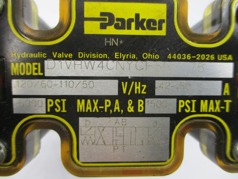 PARKER D61VW3C4NYCF56 110/120V .42-.50A 1500/5000PSI NSNP
