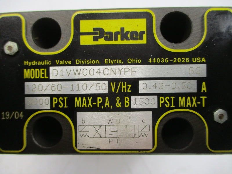 PARKER D31VW004C4NYPF82 110/120V 0.42-0.50A 1500/5000PSI NSNP