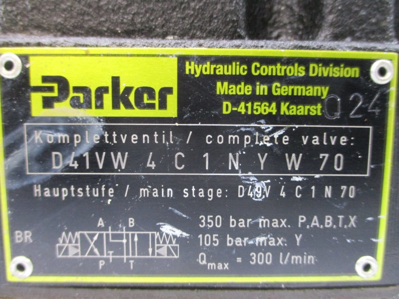 PARKER D41VW4C1NYW70 110/120V 0.58/0.49A NSNP