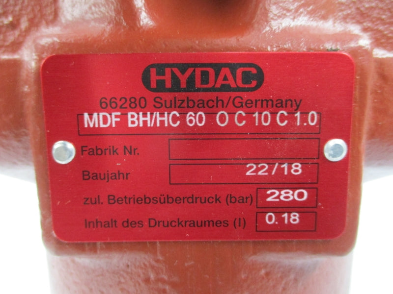 HYDAC MDFBH/HC60OC10C1.0 250V NSNP