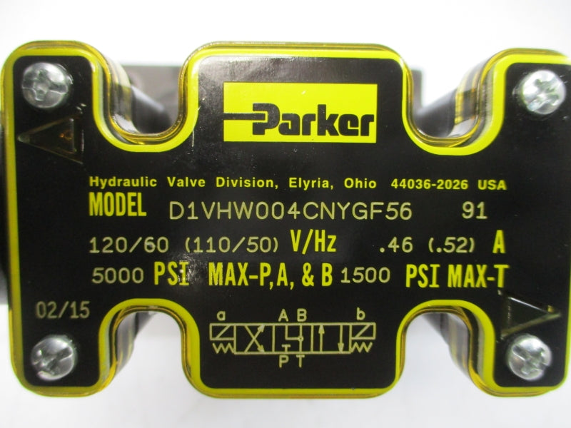 PARKER D61VW011C4NYGF5691 110/120V .46/.52A 1500/5000PSI NSNP