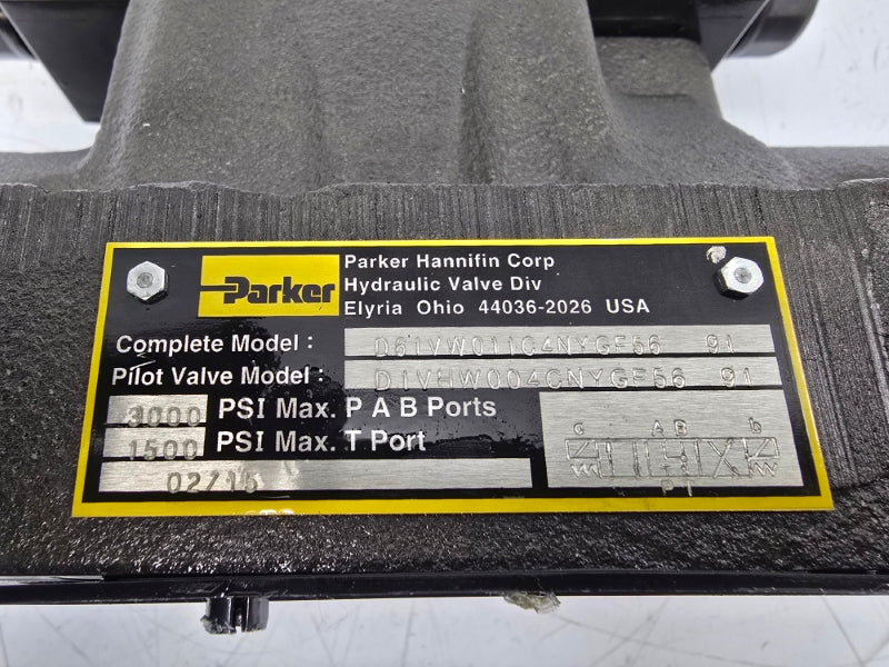 PARKER D61VW011C4NYGF5691 110/120V .46/.52A 1500/5000PSI NSNP