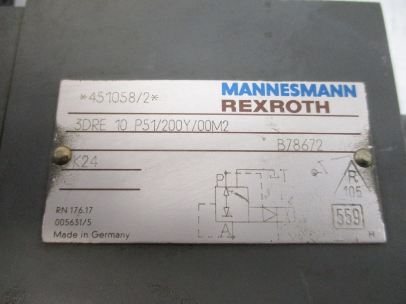 REXROTH 3DRE10P51/200Y/00M2 0.8A NSNP
