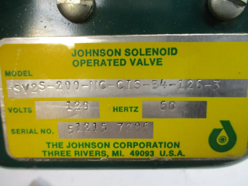 JOHNSON SV2S-200-NC-CIS-B4-126-3 120V NSNP