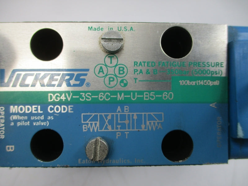 VICKERS DG5V8S6C2ETMUB10 02-393211 110/120V .46/.48A 5000PSI NSNP