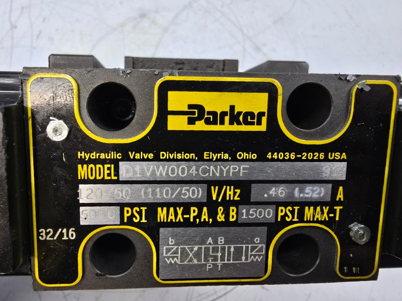PARKER D31VW001C4NYPF91 110/120V .46/.52A 1500/5000PSI NSNP