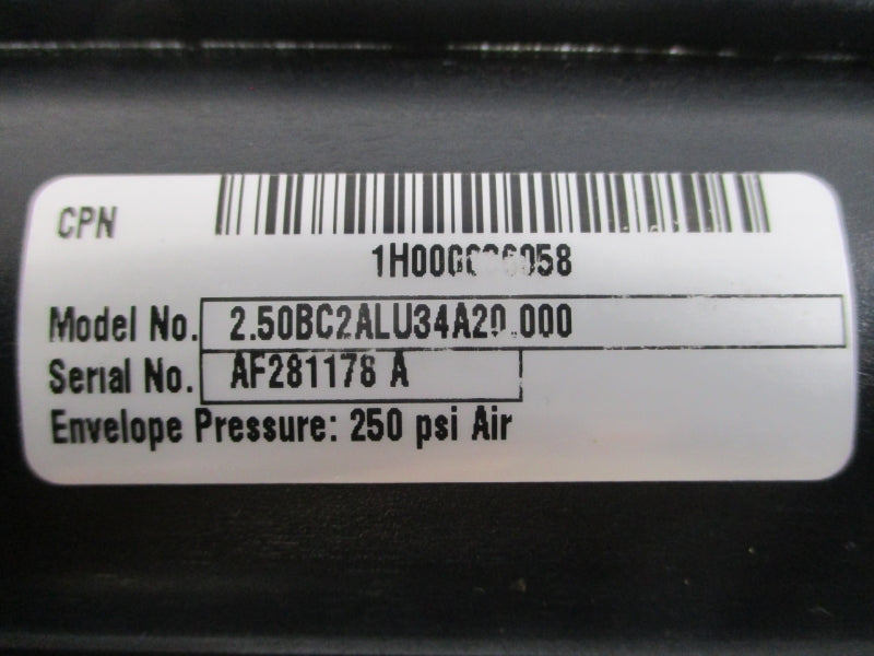 PARKER 2.50BC2ALU34A20.000 250PSI NSNP