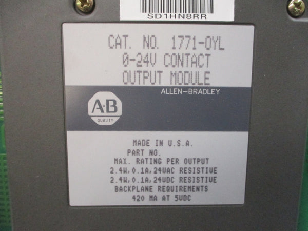 ALLEN BRADLEY 1771-OYL 0-24V 0.1A UNMP