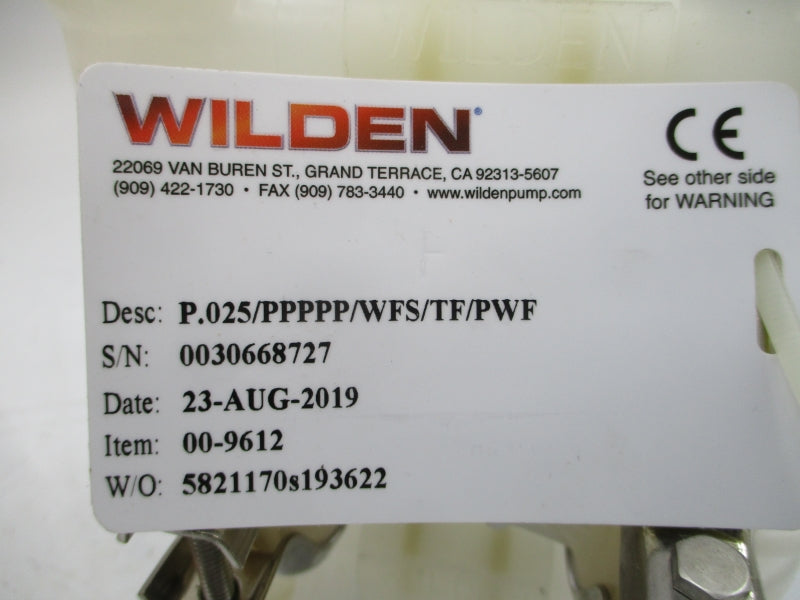 WILDEN WIL-00-9612 P.025/PPPPP/WFS/TF/PWF NSMP