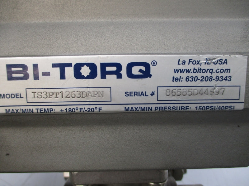 BI-TORQ IS3PT1263DAPN ED-305-012 1000PSI 1-1/4" NSNP