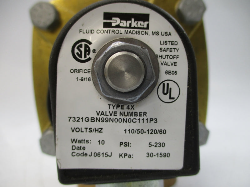 PARKER 7321GBN99N00N0C111P3 110/120V 5-230PSI 1-9/16" NSNP