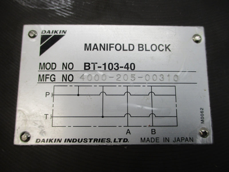 DAIKIN BT-103-40 4000-205-00310 NSNP
