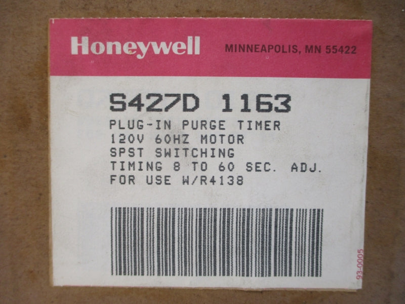 HONEYWELL S427D1163 120V 8-60S NSMP