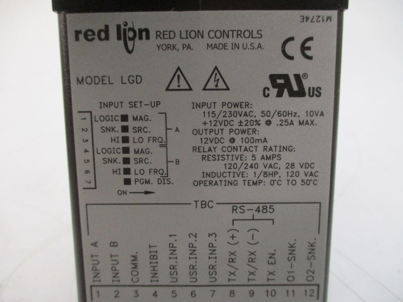 RED LION CONTROLS LGD00100 115/230VAC 5A NSMP