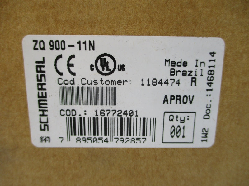 SCHMERSAL ZQ900-11N 500V (NO COVER) NSMP