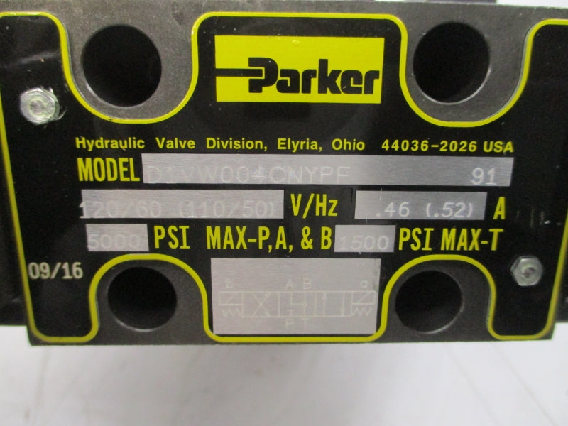 PARKER D31VW004C4NYPF91 110/120V .46-.52A 1500/5000PSI NSNP