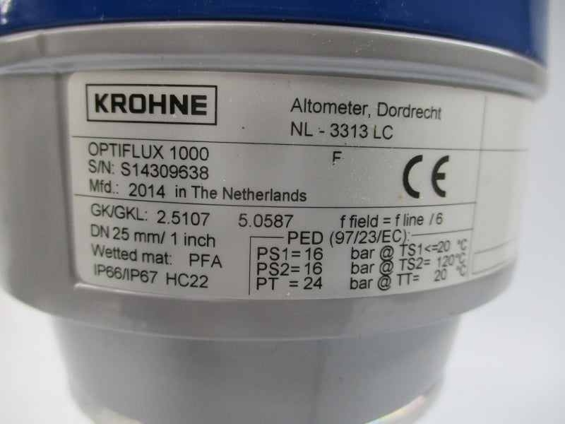 KROHNE OPTIFLUX1000 1" NSNP