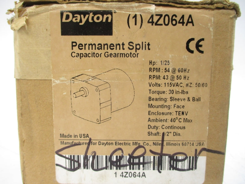 DAYTON 4Z064A 115VAC .47/.51A NSMP