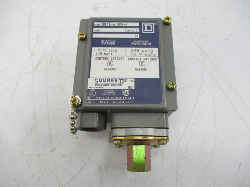 SQUARE D 9012GKW4 SER. C 1.5-75PSI NSMP