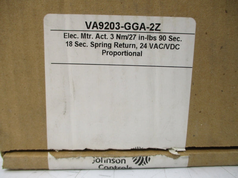 JOHNSON CONTROLS VA9203-GGA-2Z 24VAC/DC 18-90S NSMP