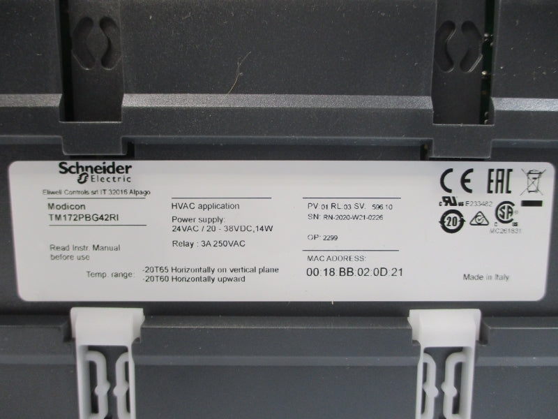SCHNEIDER ELECTRIC TM172PBG42RI 24VAC NSMP