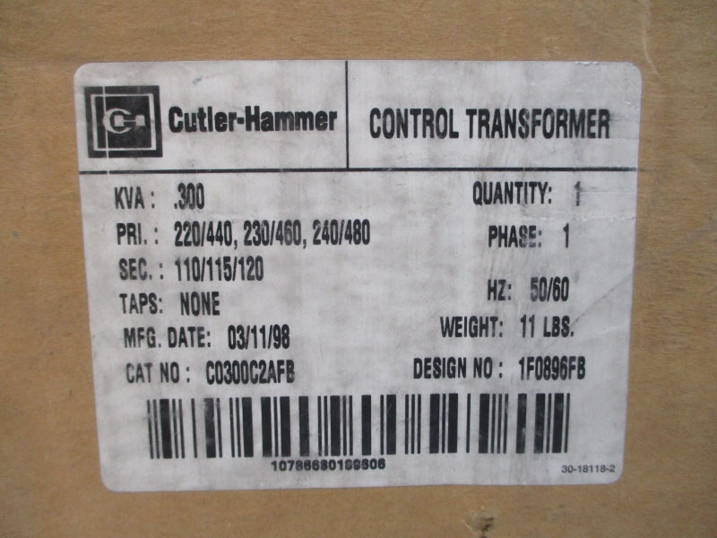 CUTLER HAMMER C0300C2AFB 240/480V NSMP