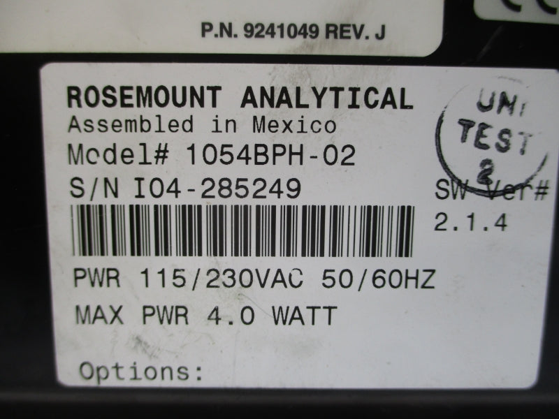 ROSEMOUNT 1054BPH-02 115/230VAC 6A UNMP
