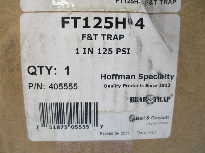 BELL & GOSSETT FT125H-4 405555 125/250PSI 40'F REV. 9 NSMP