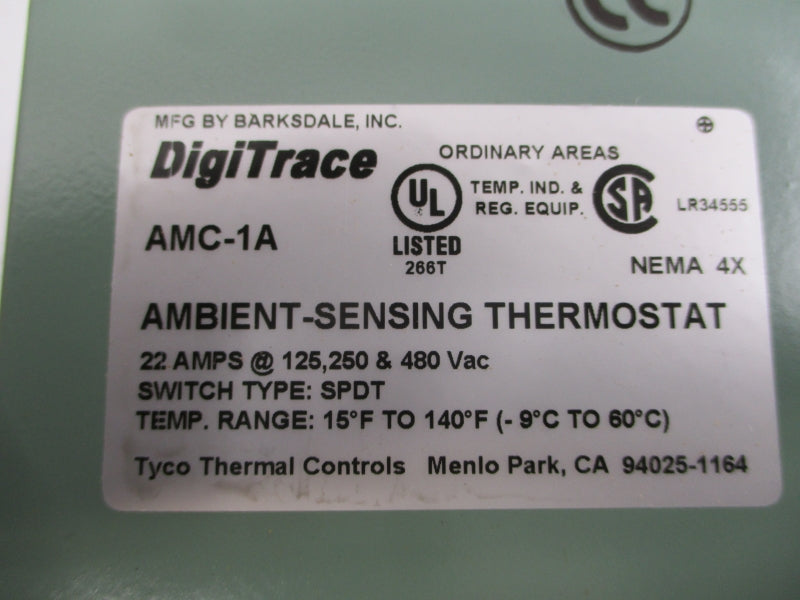 BARKSDALE AMC-1A-(TSTAT) 573977-000 480VAC 22A 15-140'F NSMP