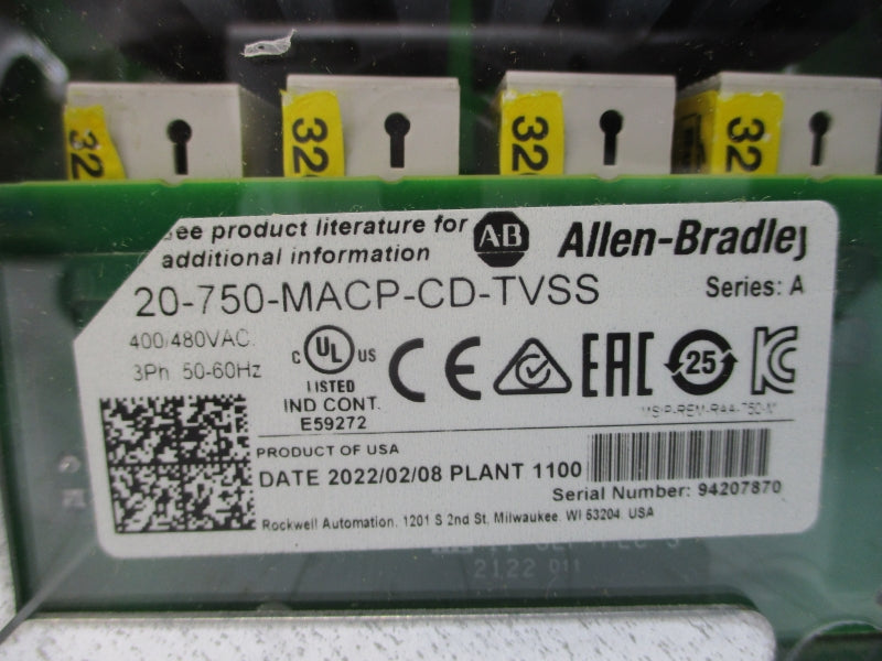 ALLEN BRADLEY 20-750-MACP-CD-TVSS SER. A 400/480VAC NSMP