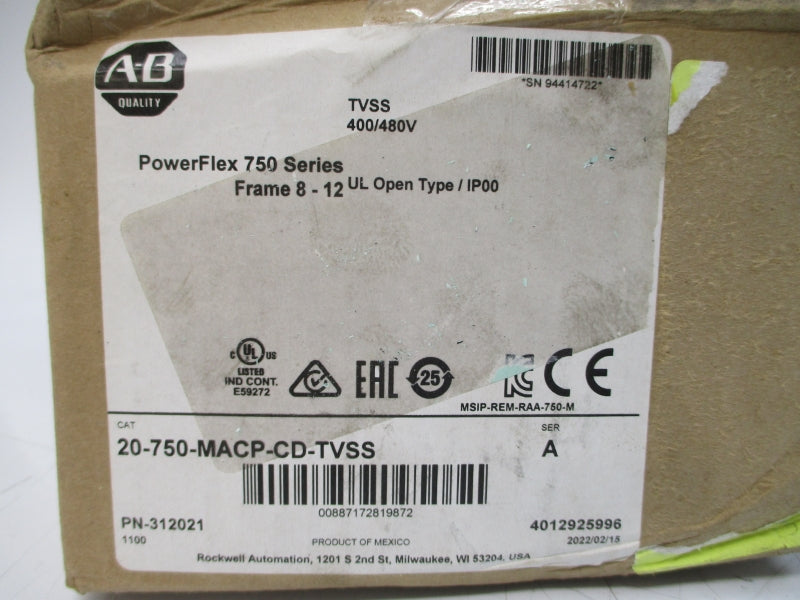 ALLEN BRADLEY 20-750-MACP-CD-TVSS SER. A 400/480VAC NSMP