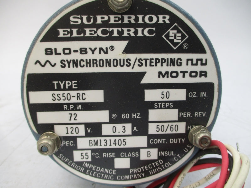 SUPERIOR ELECTRIC SS50-RC BM131405 120V 0.3A NSMP
