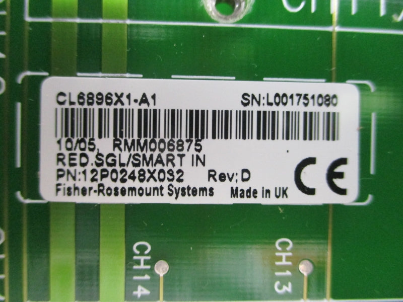 FISHER ROSEMOUNT CL6896X1-A1 12P0248X032 24VDC 1.0A REV. D NSMP