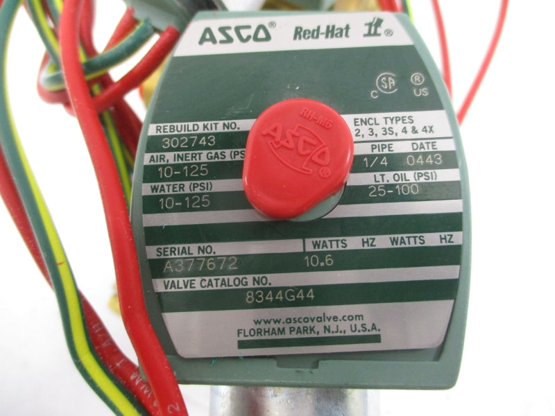 ASCO 8344G44 120VDC 10-125PSI 1/4" NSMP