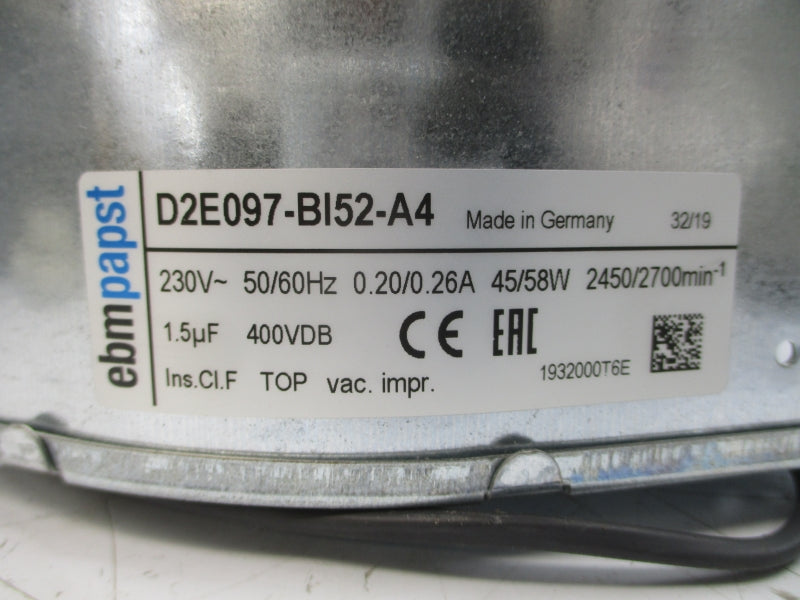 BLOWER D2E097-BI52-A4 230V 0.20/0.26A NSNP
