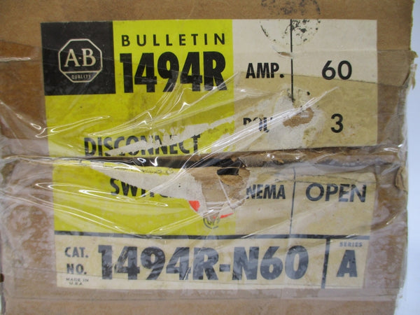 ALLEN BRADLEY 1494R-N60 SER. A 60A (AS PICTURED1) (BR/YL) NSMP