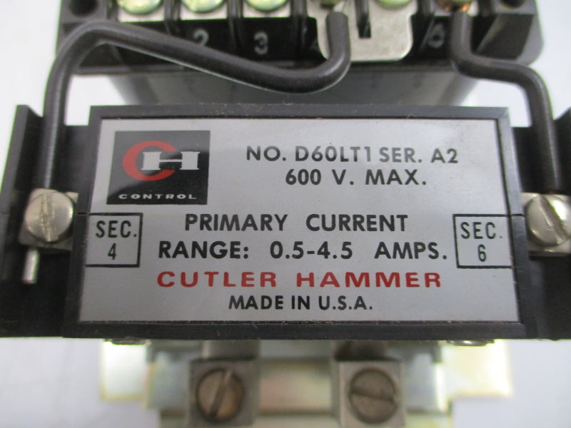 CUTLER HAMMER D60LA0 SER. A2 600V 0.5-4.5A 4-6S NSNP