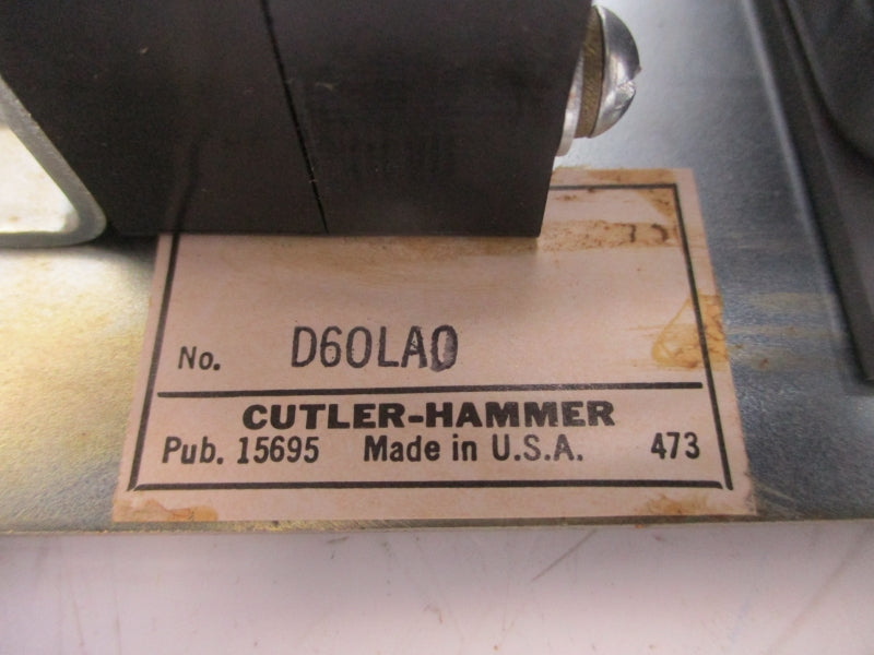 CUTLER HAMMER D60LA0 SER. A2 600V 0.5-4.5A 4-6S NSNP