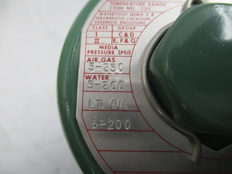 ASCO 8211C13 110/120V 5-250PSI 3/4" NSMP