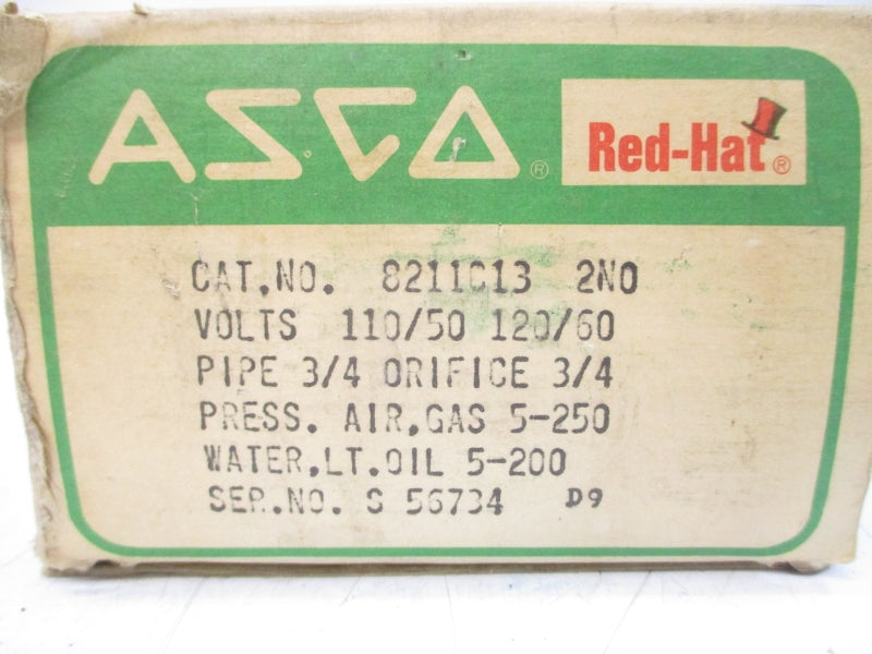 ASCO 8211C13 110/120V 5-250PSI 3/4" NSMP