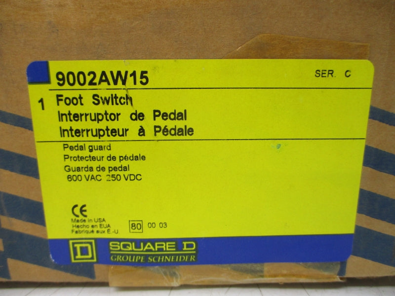 SQUARE D 9002AW15 SER. C 600VAC NSMP