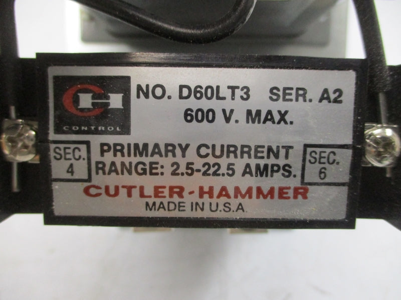 CUTLER HAMMER D60LA3 SER. A1 600V 2.5-22.5A 4-6S NSMP