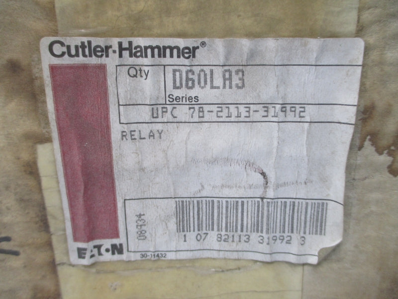 CUTLER HAMMER D60LA3 SER. A1 600V 2.5-22.5A 4-6S NSMP