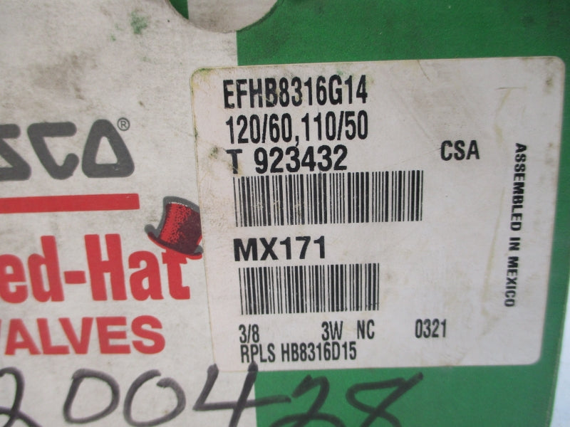 ASCO EFHB8316G14 110/120V 10-250PSI 3/8" NSMP