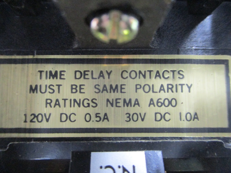 GENERAL ELECTRIC CR122B00002B SER. A 115V 0.5-1.0A 5-200S NSMP